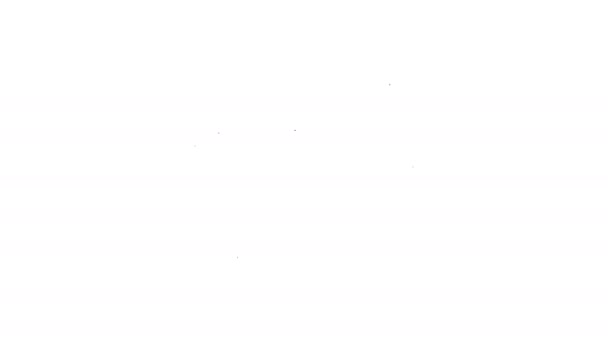Línea negra Icono de megáfono aislado sobre fondo blanco. Firma del portavoz. Animación gráfica de vídeo 4K - Metraje, vídeo