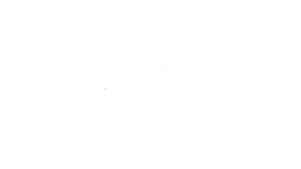 Schwarze Linie Zitrusfruchtsaftpresse Symbol isoliert auf weißem Hintergrund. 4K Video Motion Grafik Animation - Filmmaterial, Video