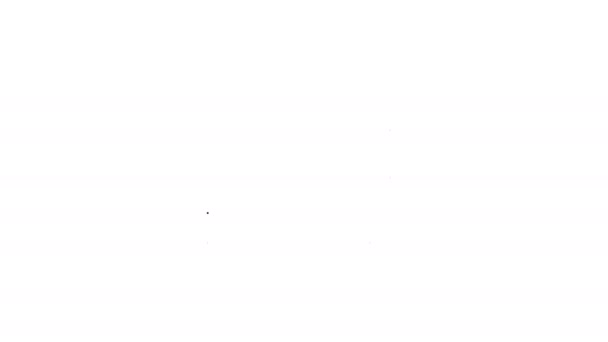 Чорна лінія Мікрохвильова піч ізольована на білому тлі. Піктограма побутової техніки. 4K Відео рух графічна анімація
 - Кадри, відео