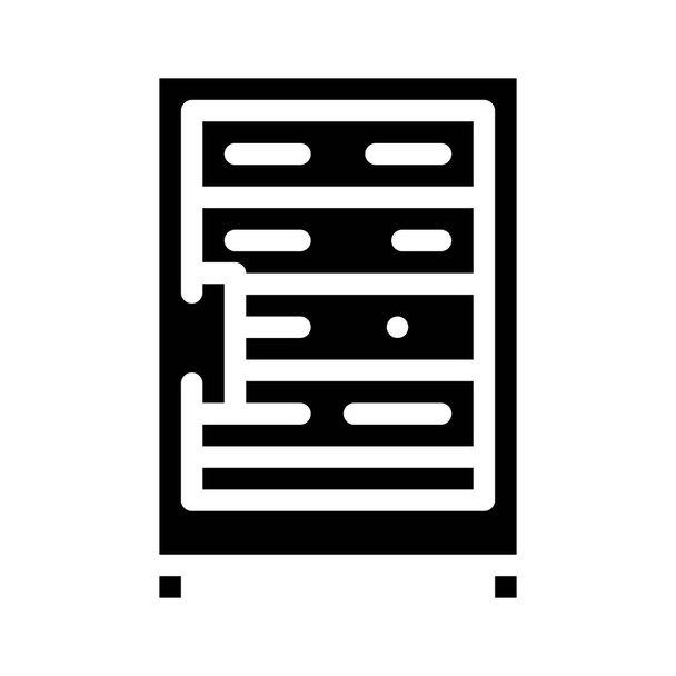 data server technology glyph icon vector illustration - Vector, Image