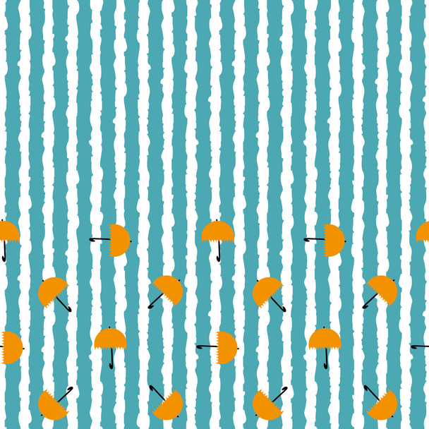 Bezešvý vzorek rámu svislého pruhu deštníku - Vektor, obrázek