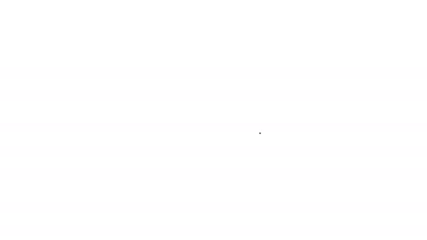 Černá čára Indický muž šaty tradiční hinduistické oblečení s ikonou dlouhé košile izolované na bílém pozadí. Grafická animace pohybu videa 4K - Záběry, video