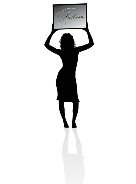 silhouet van een vrouw - Foto, afbeelding