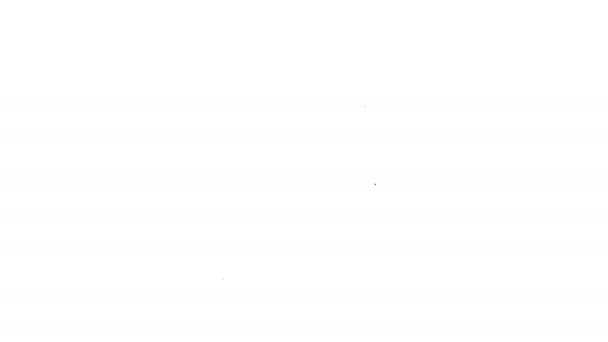 Μαύρη γραμμή σύμβολο Amour με την καρδιά και το βέλος εικονίδιο απομονώνονται σε λευκό φόντο. Ερωτικό σημάδι. Σύμβολο του Αγίου Βαλεντίνου. 4K Γραφική κίνηση κίνησης βίντεο - Πλάνα, βίντεο