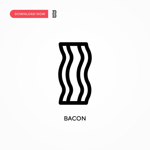 Bacon Ícone vetorial simples. ilustração vetorial plana moderna e simples para web site ou aplicativo móvel - Vetor, Imagem