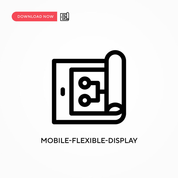 Mobile-flexible-display Simple vector icon. Modern, simple flat vector illustration for web site or mobile app - Vector, Image
