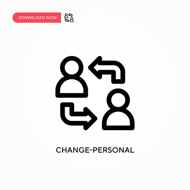Change-personal Icona vettoriale semplice. Moderna, semplice illustrazione vettoriale piatta per sito web o app mobile - Vettoriali, immagini
