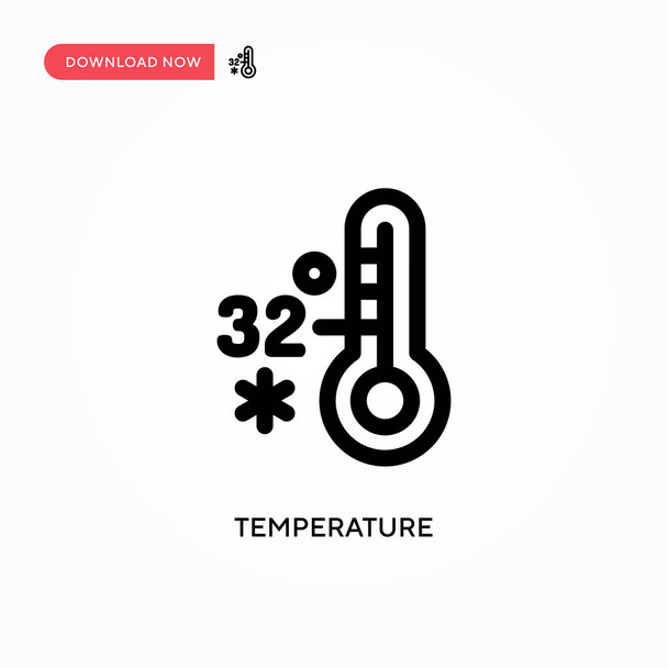 Temperatura Prosta ikona wektora. Nowoczesna, prosta płaska ilustracja wektorowa dla strony internetowej lub aplikacji mobilnej - Wektor, obraz