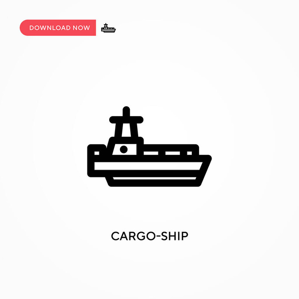 Cargo-ship Simple vector icon. Modern, simple flat vector illustration for web site or mobile app - Διάνυσμα, εικόνα