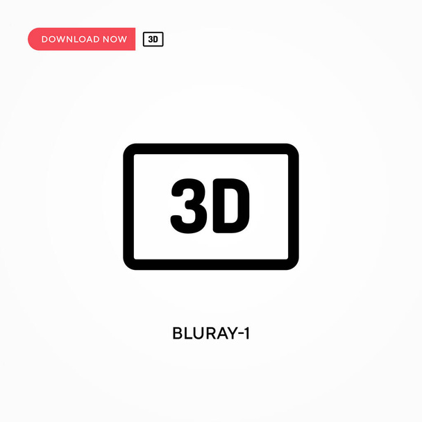 Bluray-1 Simple vector icon. Modern, simple flat vector illustration for web site or mobile app - Vector, Image