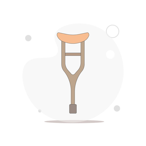 crutch vector flat illustration on white - Vector, Image