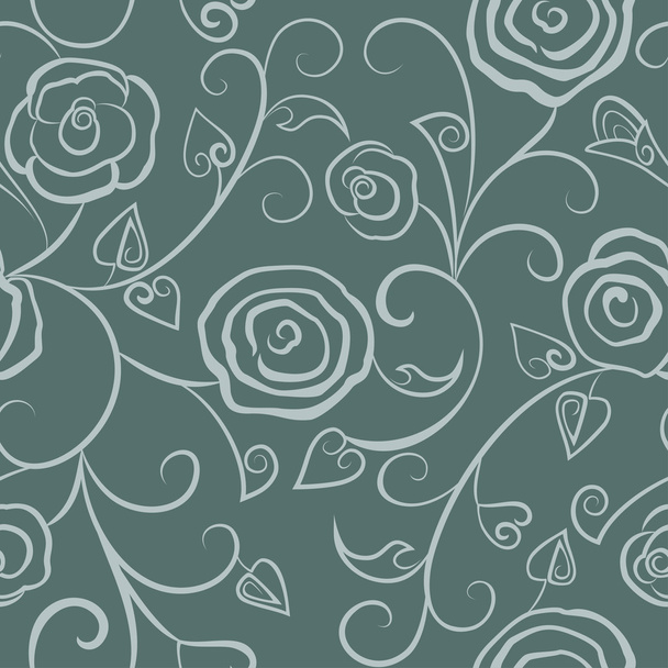 Floral seamless gray - Photo, Image