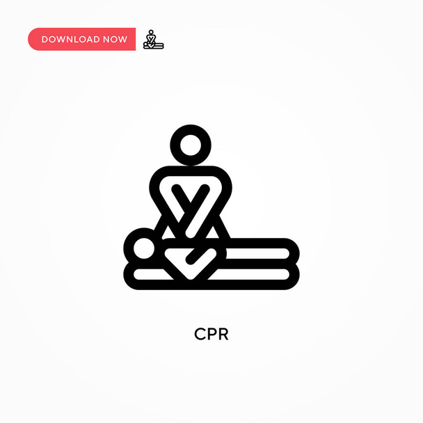 CPR Basit vektör simgesi. Web sitesi veya mobil uygulama için modern, basit düz vektör çizimi - Vektör, Görsel
