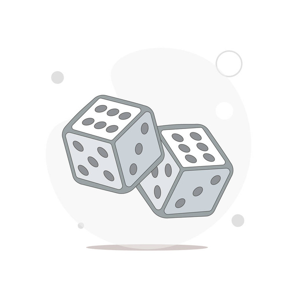 dés cubes vecteur plat illustration sur blanc - Vecteur, image