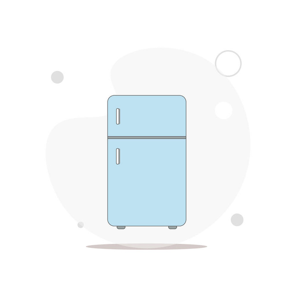 Buzdolabı vektörü düz resimleme beyaz - Vektör, Görsel