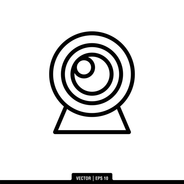 Веб-камера иконка векторная иллюстрация Логотип шаблона - Вектор,изображение