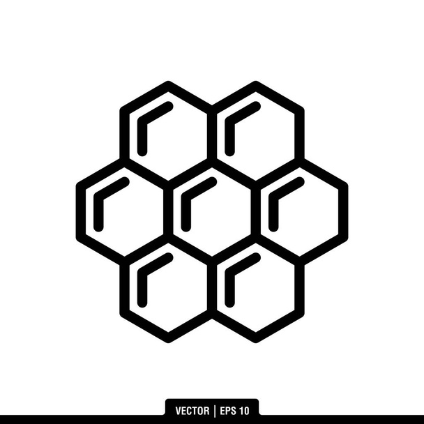El mejor vector de icono de Honey Comb, plantilla de logotipo de ilustración en estilo de moda. Conveniente para muchos propósitos. - Vector, Imagen