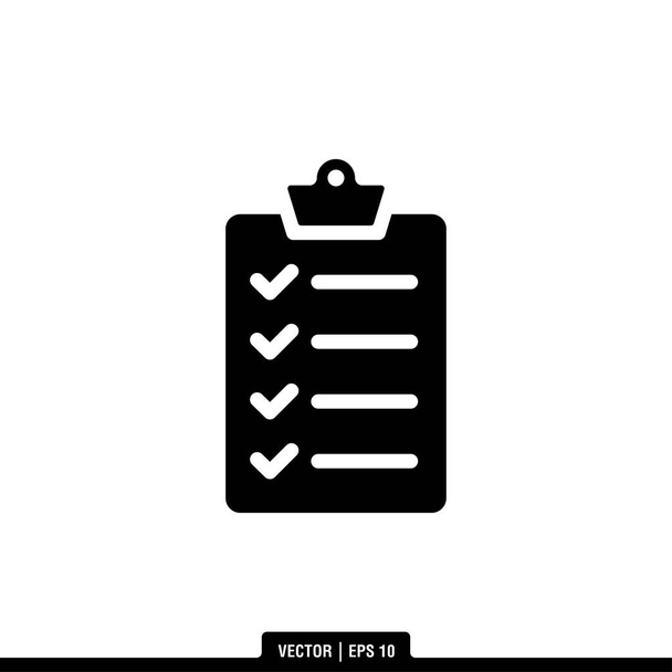 Clipboard Icon Vector Illustration Logo Template - Vector, Image