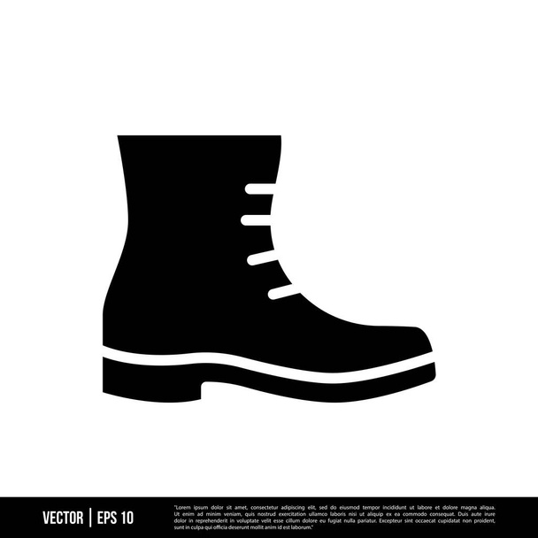 The best Boots icon vector, illustration logo template in trendy style. Suitable for many purposes. - Vector, Image