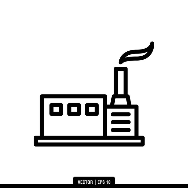 Factory Icon Vector Illustration Logo Template - Vector, Image