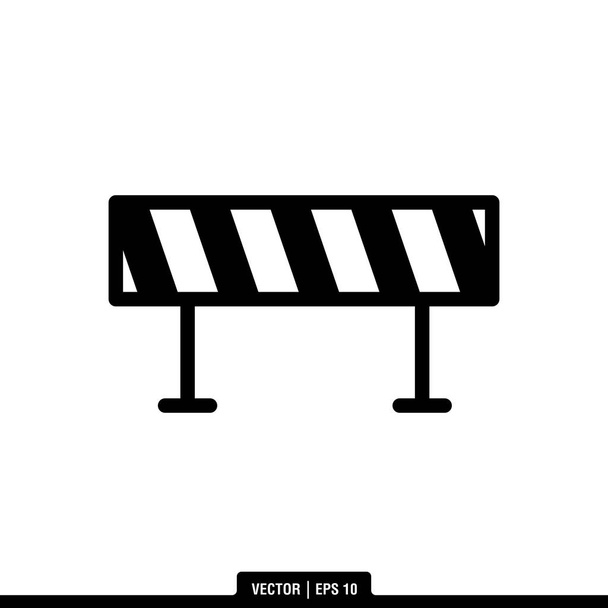 The best Road Barrier icon vector, illustration logo template in trendy style. Suitable for many purposes. - Vector, Image