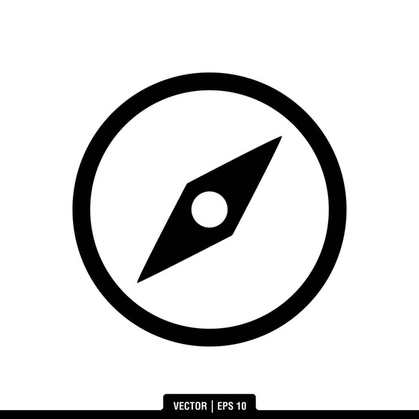 Der beste Kompass-Icon-Vektor, Illustrations-Logo-Vorlage im trendigen Stil. Kann für viele Zwecke verwendet werden. - Vektor, Bild