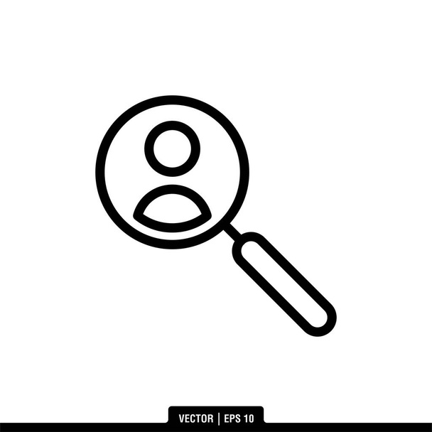 Magnifier Icon Vector Illustration Logo Template - Vector, Image