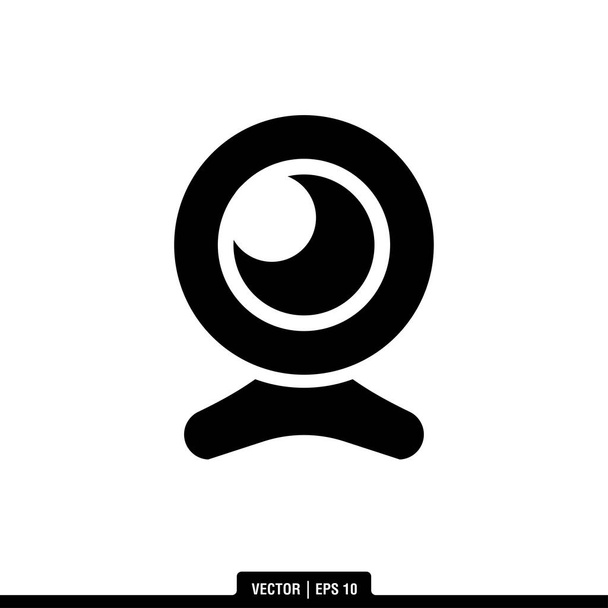 Webcam ícone vetor ilustração logotipo modelo - Vetor, Imagem