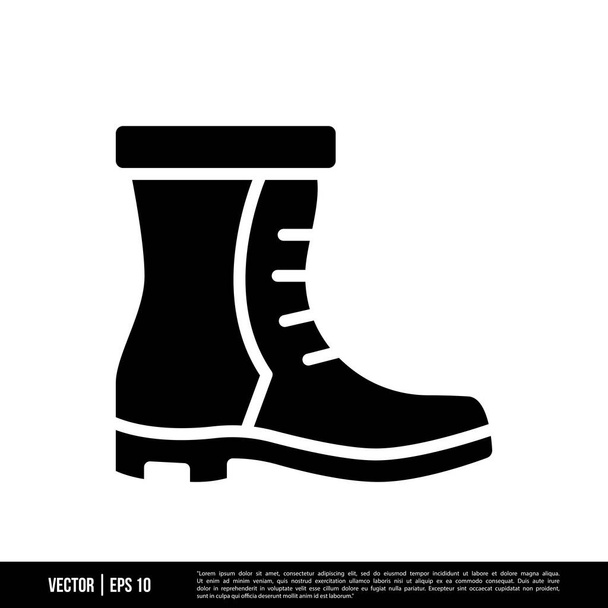 Το καλύτερο διάνυσμα εικονίδιο μπότες, πρότυπο λογότυπο εικόνα σε μοντέρνο στυλ. Κατάλληλο για πολλούς σκοπούς. - Διάνυσμα, εικόνα