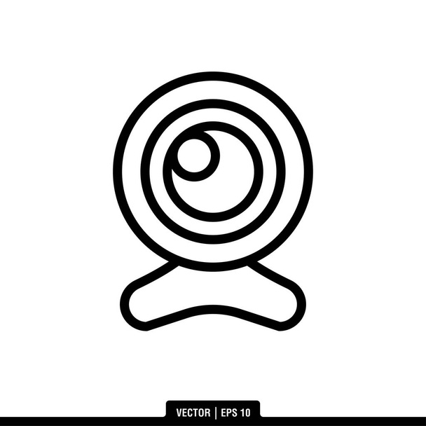 Webcam Simgesi Vektör İllüstrasyon Logo Şablonu - Vektör, Görsel