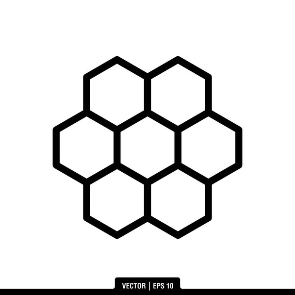 O melhor vetor de ícone de favo de mel, modelo de logotipo de ilustração em estilo moderno. Adequado para muitos fins. - Vetor, Imagem