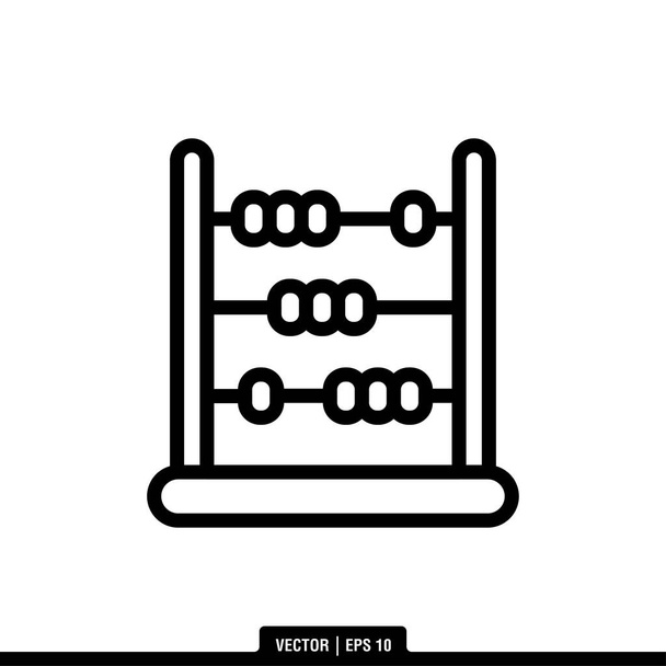 Abacus ícone vetor ilustração logotipo modelo - Vetor, Imagem