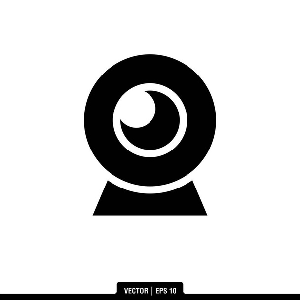 Webcam Simgesi Vektör İllüstrasyon Logo Şablonu - Vektör, Görsel