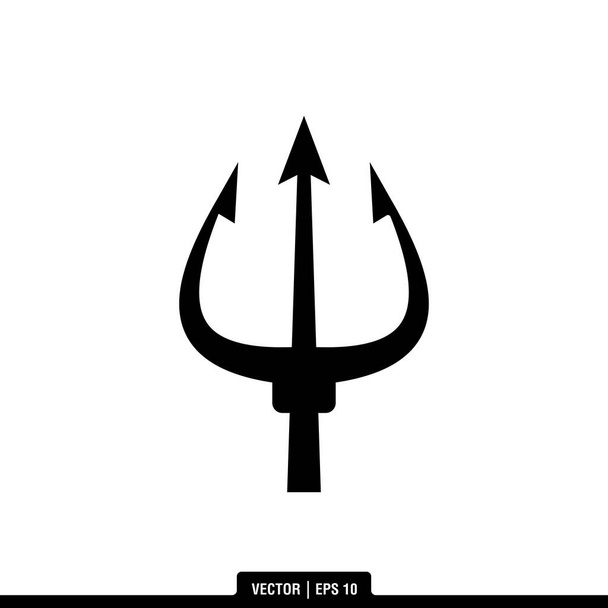 El mejor vector de icono de Trident, plantilla de logotipo de ilustración en estilo de moda. Conveniente para muchos propósitos. - Vector, Imagen