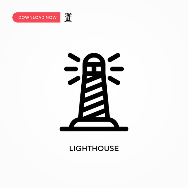 Leuchtturm Einfaches Vektorsymbol. Moderne, einfache flache Vektordarstellung für Website oder mobile App - Vektor, Bild