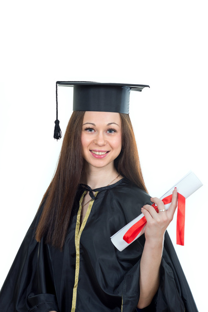 Graduada femenina
 - Foto, imagen