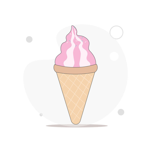 Illustration plate vectorielle crème glacée sur blanc - Vecteur, image