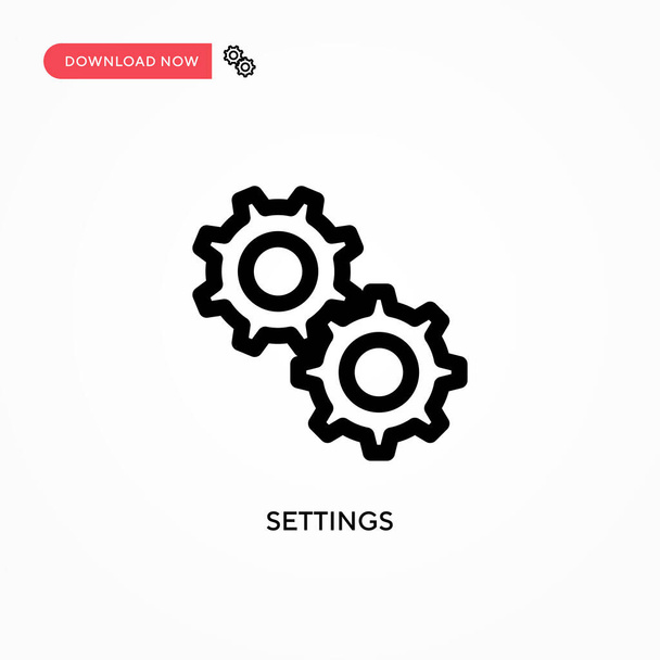 Settings Simple vector icon. Modern, simple flat vector illustration for web site or mobile app - Vector, Image