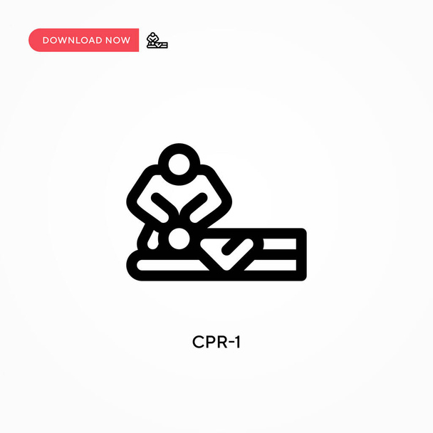 Cpr-1単純なベクトルアイコン。ウェブサイトやモバイルアプリのための現代的でシンプルなフラットベクトルイラスト - ベクター画像