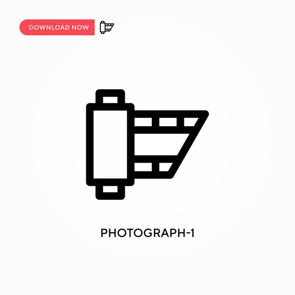 Photographie-1 Einfaches Vektor-Symbol. Moderne, einfache flache Vektordarstellung für Website oder mobile App - Vektor, Bild