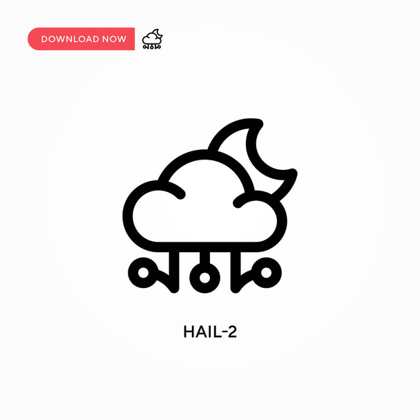 Hail-2 Simple vector icon. Modern, simple flat vector illustration for web site or mobile app - Vector, Image