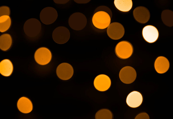 Light bokeh background, fairy lights, city holiday concept - Photo, Image
