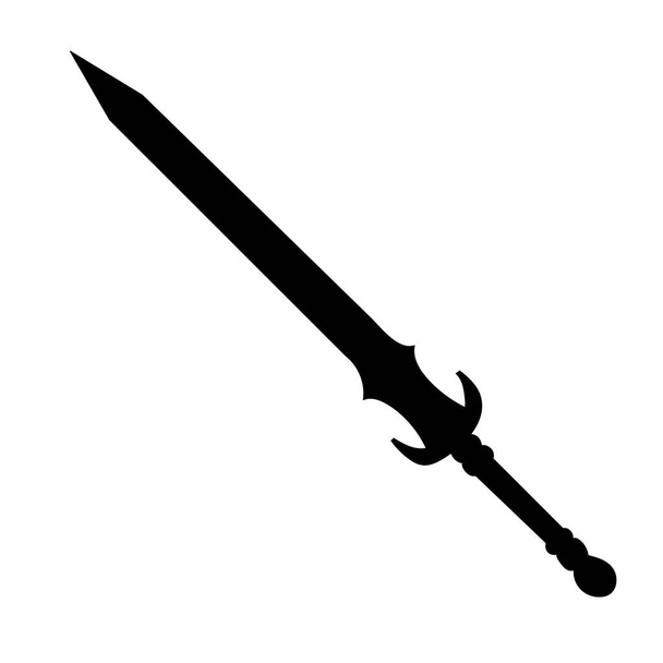 silhouette of a sword, sabers - Vector, Image