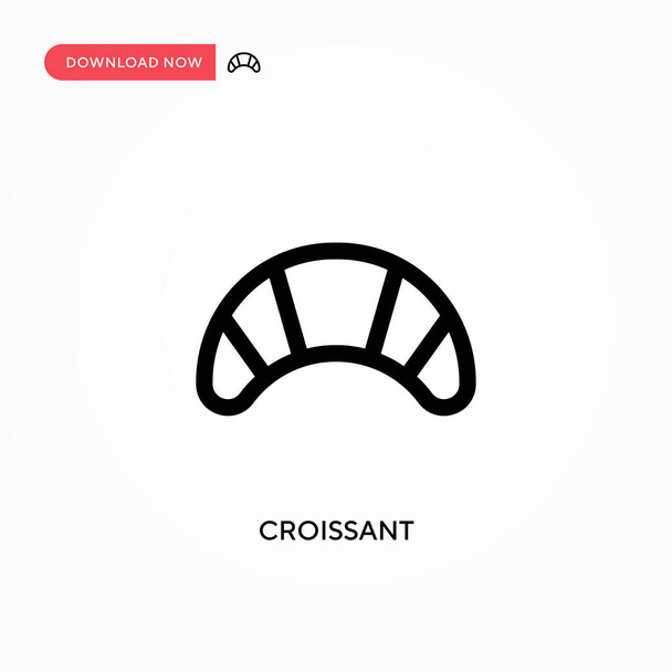 Croissant Icona vettoriale semplice. Moderna, semplice illustrazione vettoriale piatta per sito web o app mobile - Vettoriali, immagini