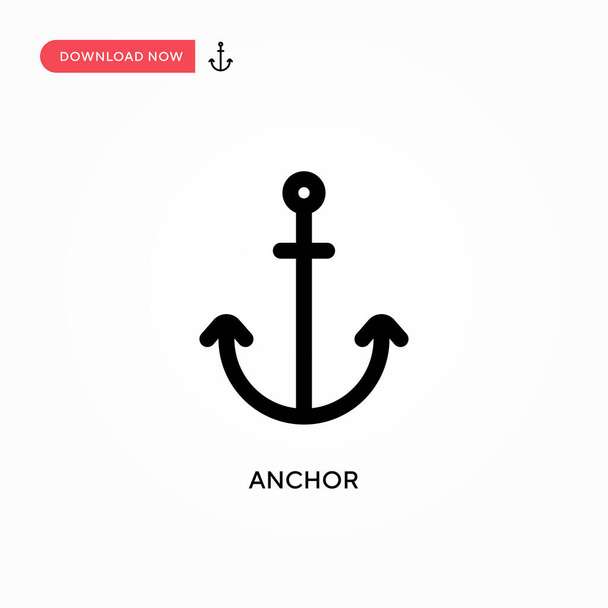 Anchor Simple vector icon. Modern, simple flat vector illustration for web site or mobile app - Διάνυσμα, εικόνα