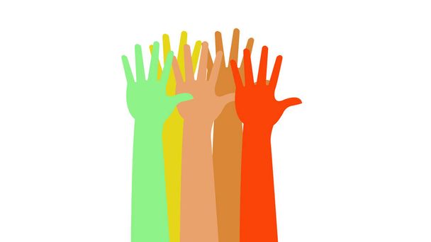 Nosta kädet vapaaehtoistyön käsite - Valokuva, kuva