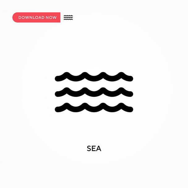 Sea Simple vector icon. Modern, simple flat vector illustration for web site or mobile app - Vector, Image