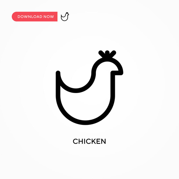 Κοτόπουλο απλό διάνυσμα. Σύγχρονη, απλή επίπεδη διανυσματική απεικόνιση για web site ή mobile app - Διάνυσμα, εικόνα