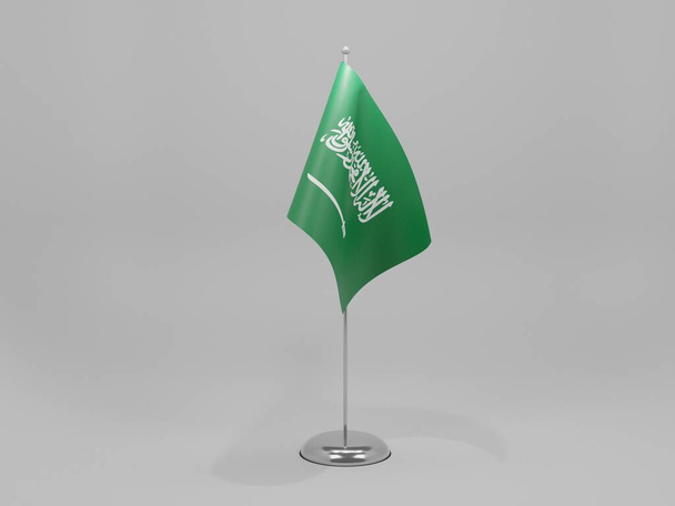 Bandera Nacional de Arabia Saudita, fondo blanco - 3D Render - Foto, Imagen