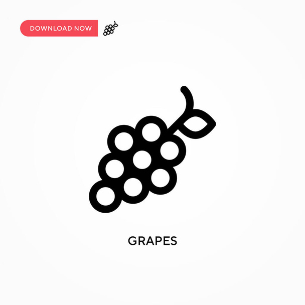 Grapes Icône vectorielle simple. Illustration vectorielle plate moderne et simple pour site Web ou application mobile - Vecteur, image